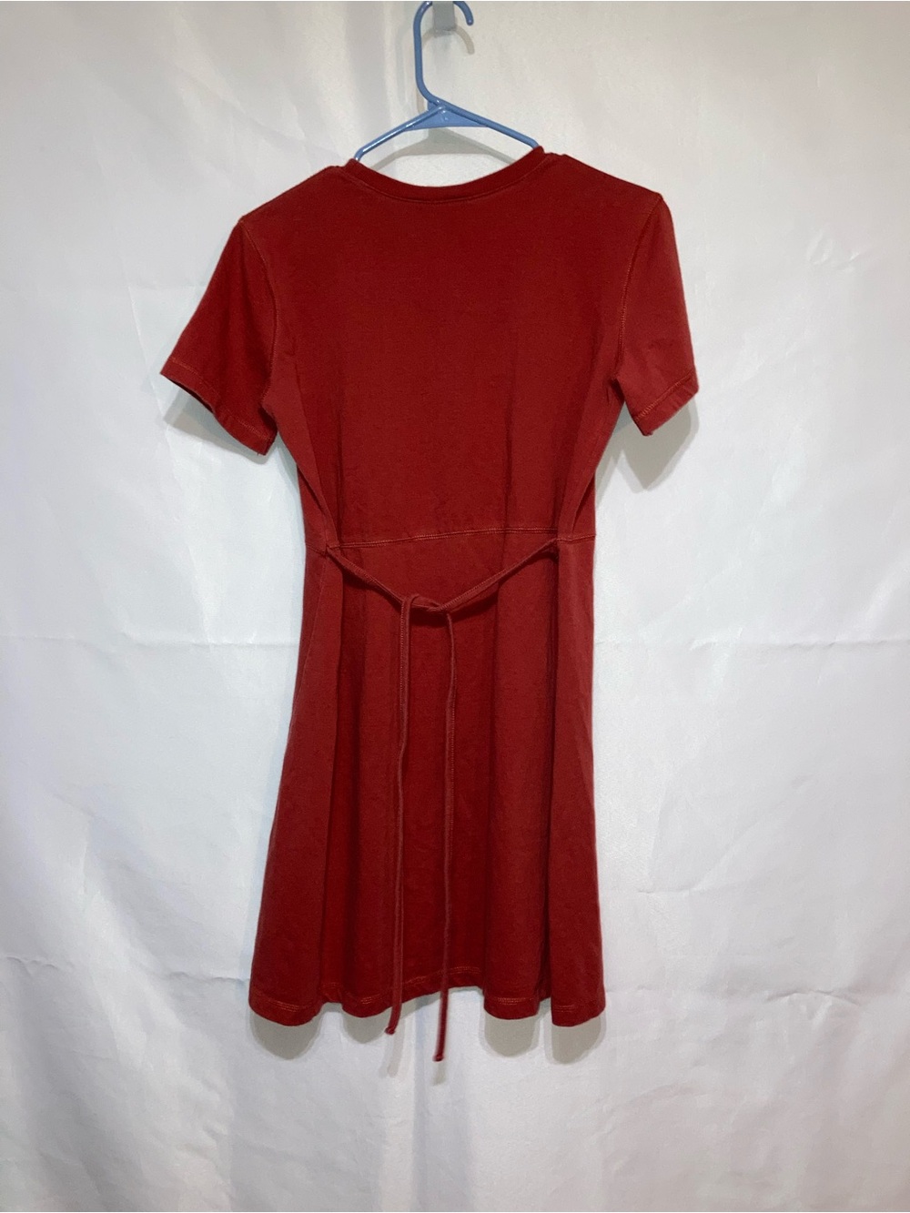 American Eagle Outfitters Red Short-Sleeve Mini Jersey Knit Dress - Picture 3 of 4